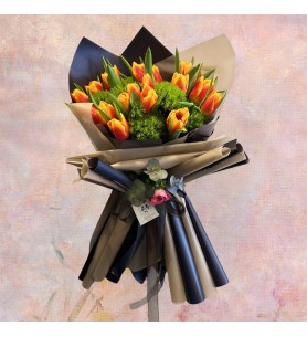 Fire Wing Tulip Bouquet